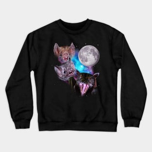 Three Bats Howl at the Moon Crewneck Sweatshirt